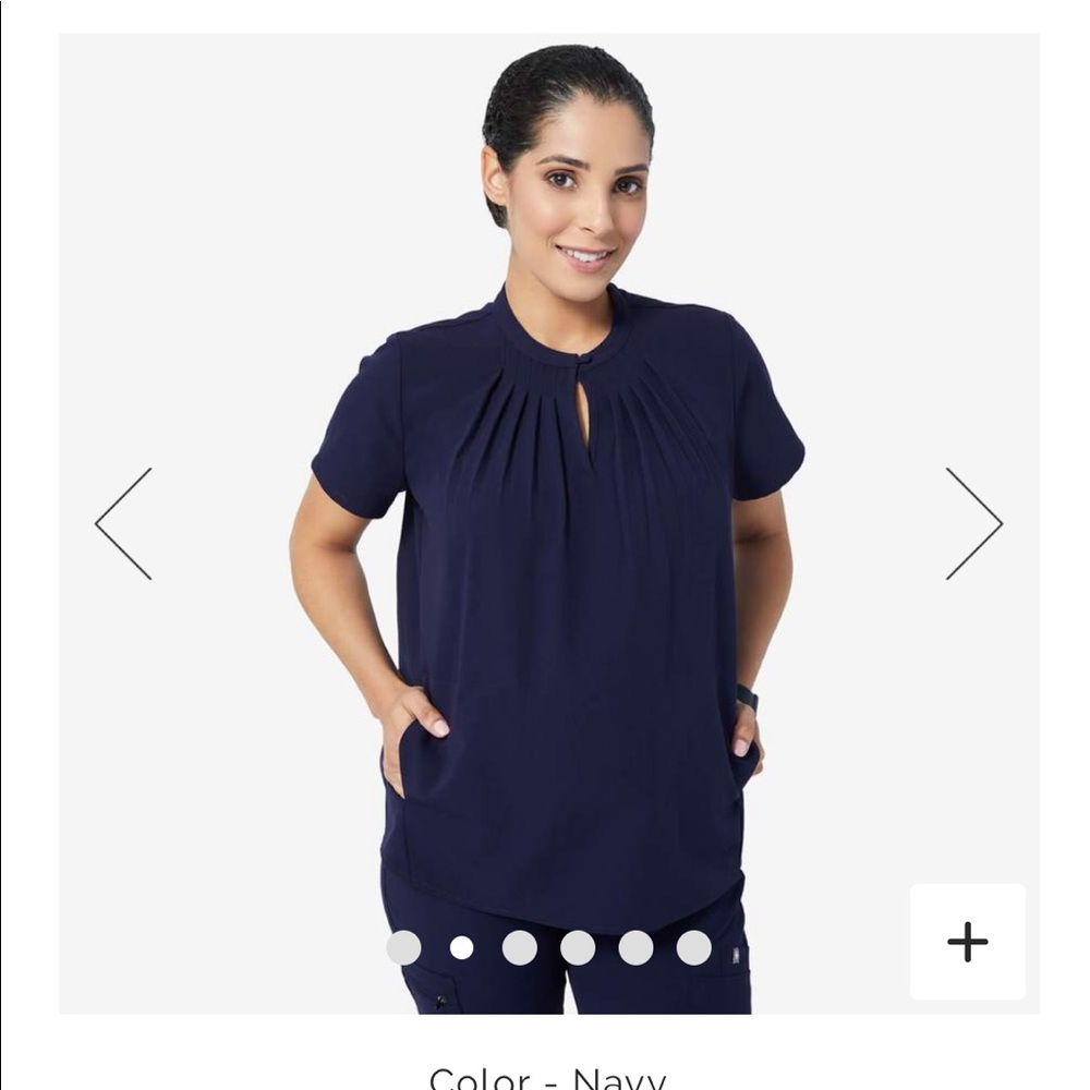 Figs Chira maternity top NWT sz large navy